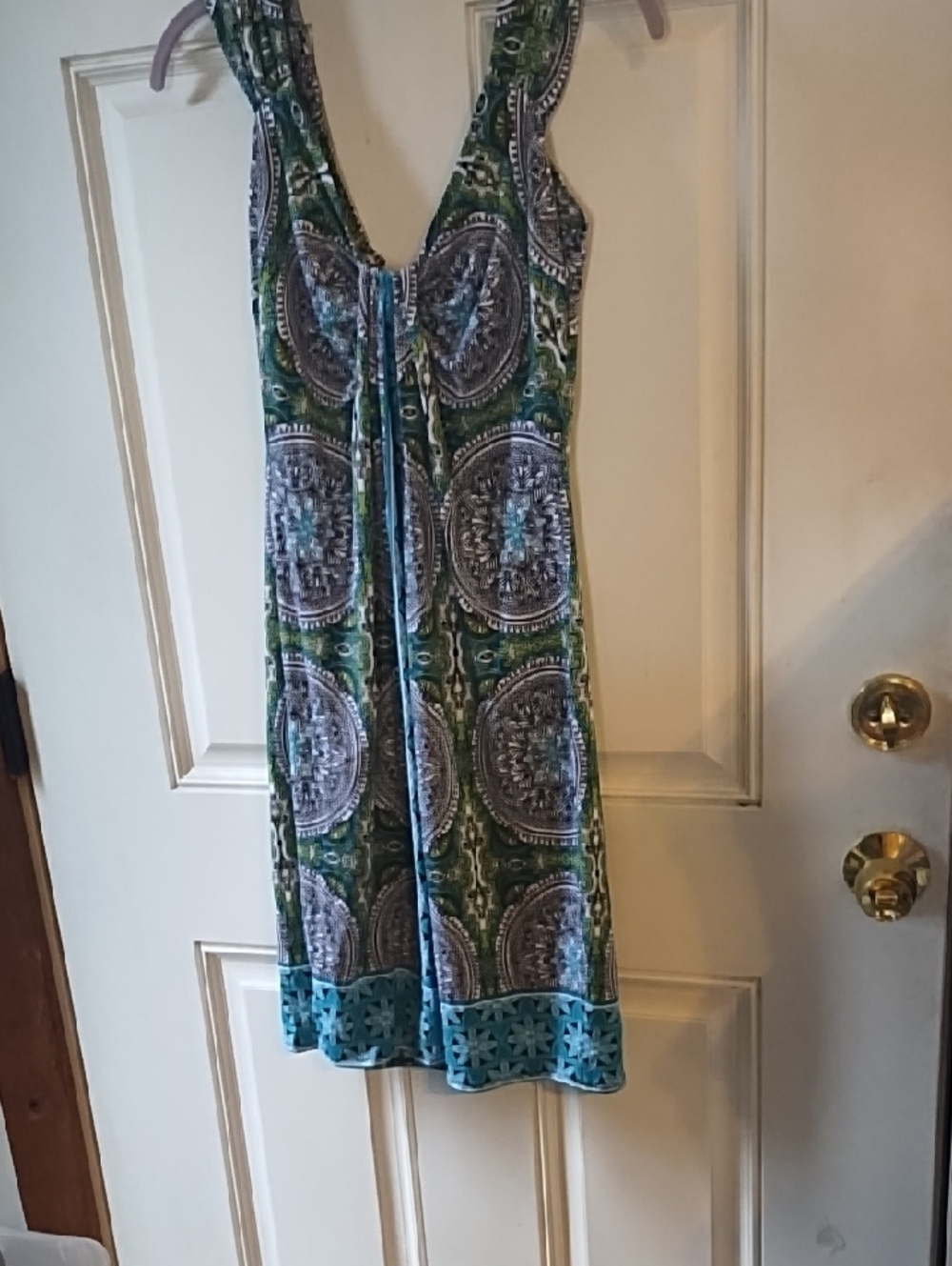 Signature - Printed Dress in Teal, Green & Black - Picture 4 of 4
